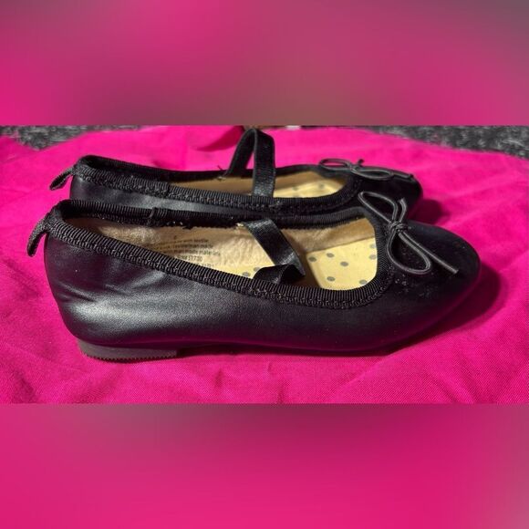 Cat & Jack Black Ballet Slippers EPC Size 8 Excellent Preloved Condition - Picture 2 of 7
